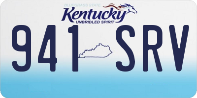 KY license plate 941SRV
