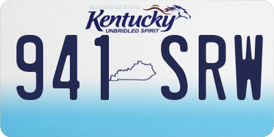 KY license plate 941SRW