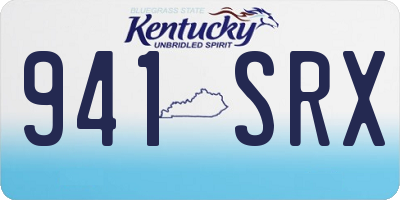 KY license plate 941SRX