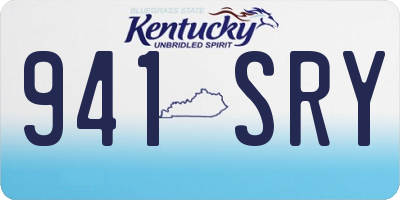 KY license plate 941SRY
