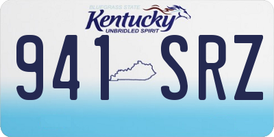 KY license plate 941SRZ