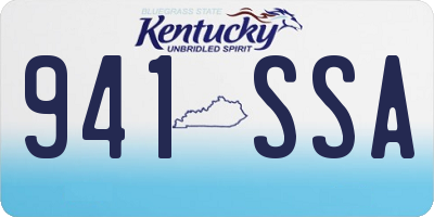 KY license plate 941SSA