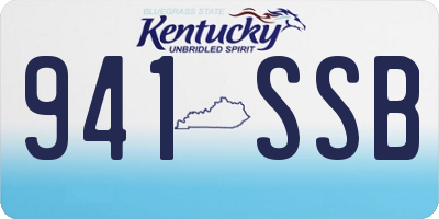 KY license plate 941SSB