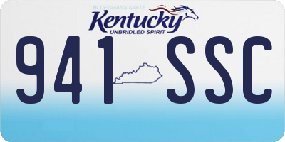 KY license plate 941SSC