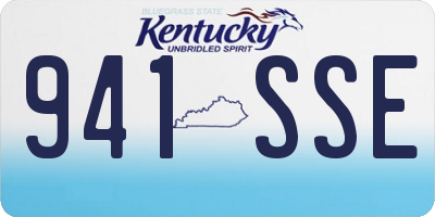 KY license plate 941SSE