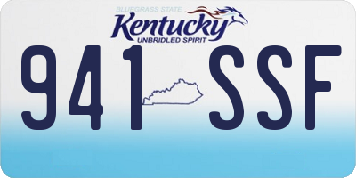 KY license plate 941SSF