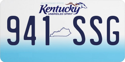KY license plate 941SSG