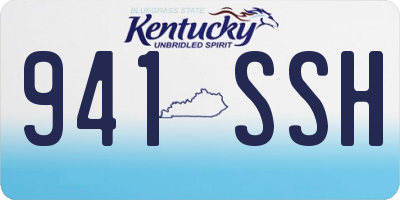 KY license plate 941SSH