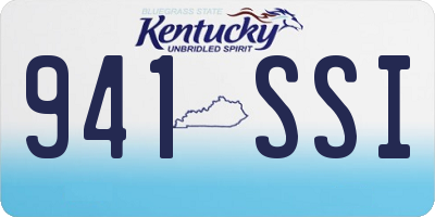 KY license plate 941SSI