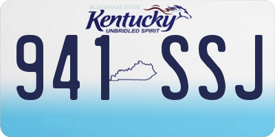 KY license plate 941SSJ
