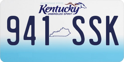 KY license plate 941SSK
