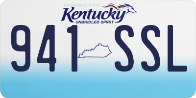 KY license plate 941SSL