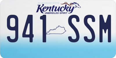 KY license plate 941SSM