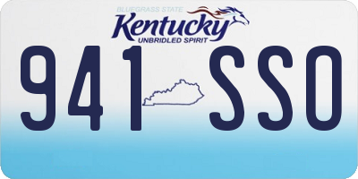 KY license plate 941SSO
