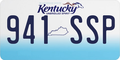KY license plate 941SSP