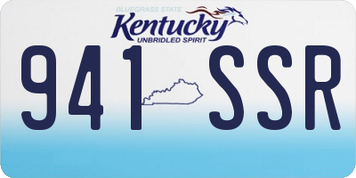 KY license plate 941SSR