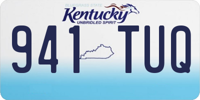 KY license plate 941TUQ