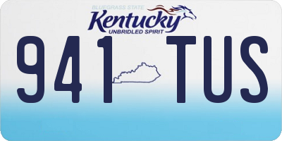 KY license plate 941TUS