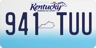 KY license plate 941TUU