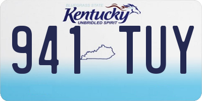 KY license plate 941TUY