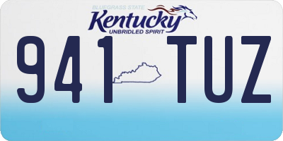 KY license plate 941TUZ