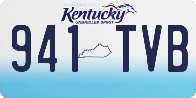 KY license plate 941TVB
