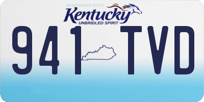 KY license plate 941TVD