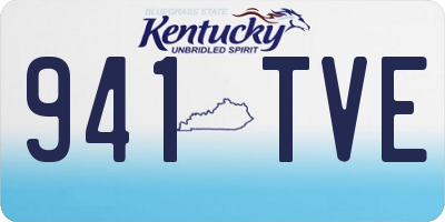 KY license plate 941TVE