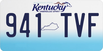 KY license plate 941TVF