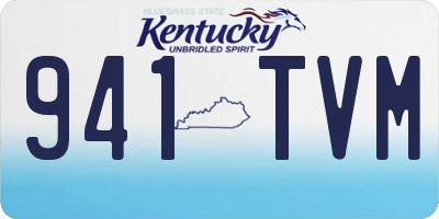 KY license plate 941TVM