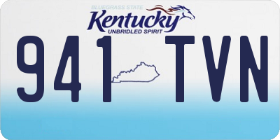 KY license plate 941TVN
