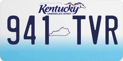 KY license plate 941TVR