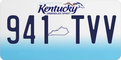 KY license plate 941TVV