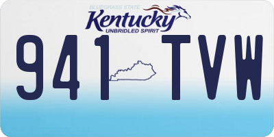 KY license plate 941TVW