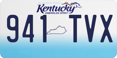 KY license plate 941TVX