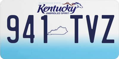 KY license plate 941TVZ