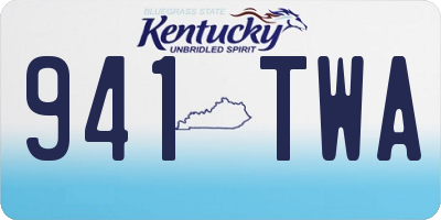 KY license plate 941TWA
