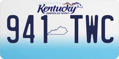 KY license plate 941TWC