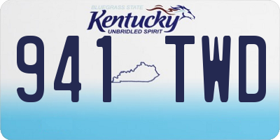 KY license plate 941TWD