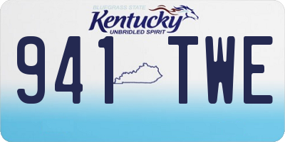 KY license plate 941TWE