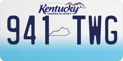 KY license plate 941TWG