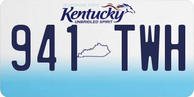 KY license plate 941TWH