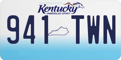 KY license plate 941TWN