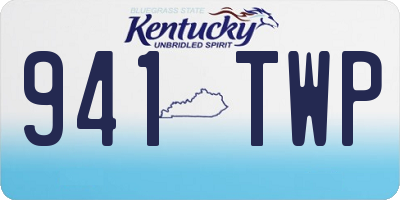 KY license plate 941TWP