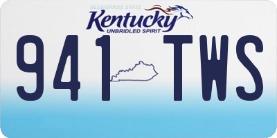 KY license plate 941TWS