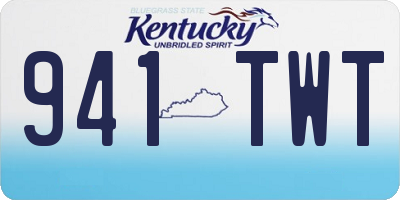 KY license plate 941TWT