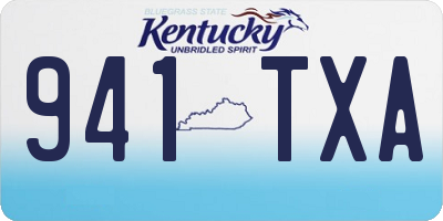 KY license plate 941TXA