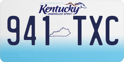 KY license plate 941TXC