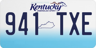 KY license plate 941TXE
