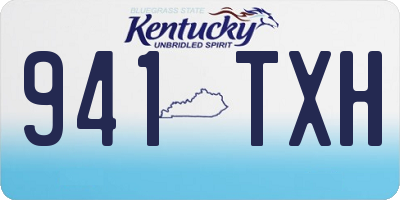 KY license plate 941TXH